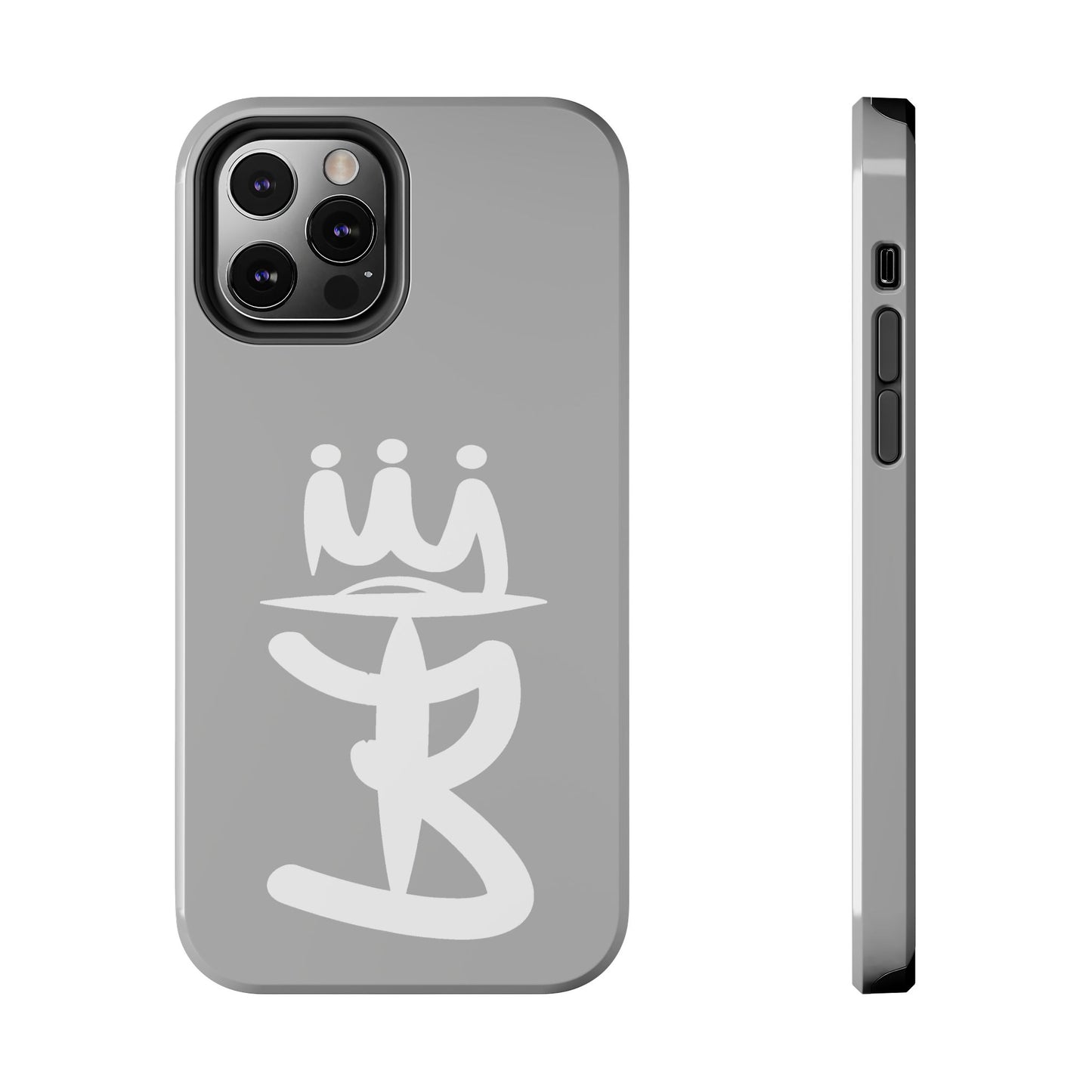 T3 Phone Case — Stylized Crown & Script Graphic Protective Cover