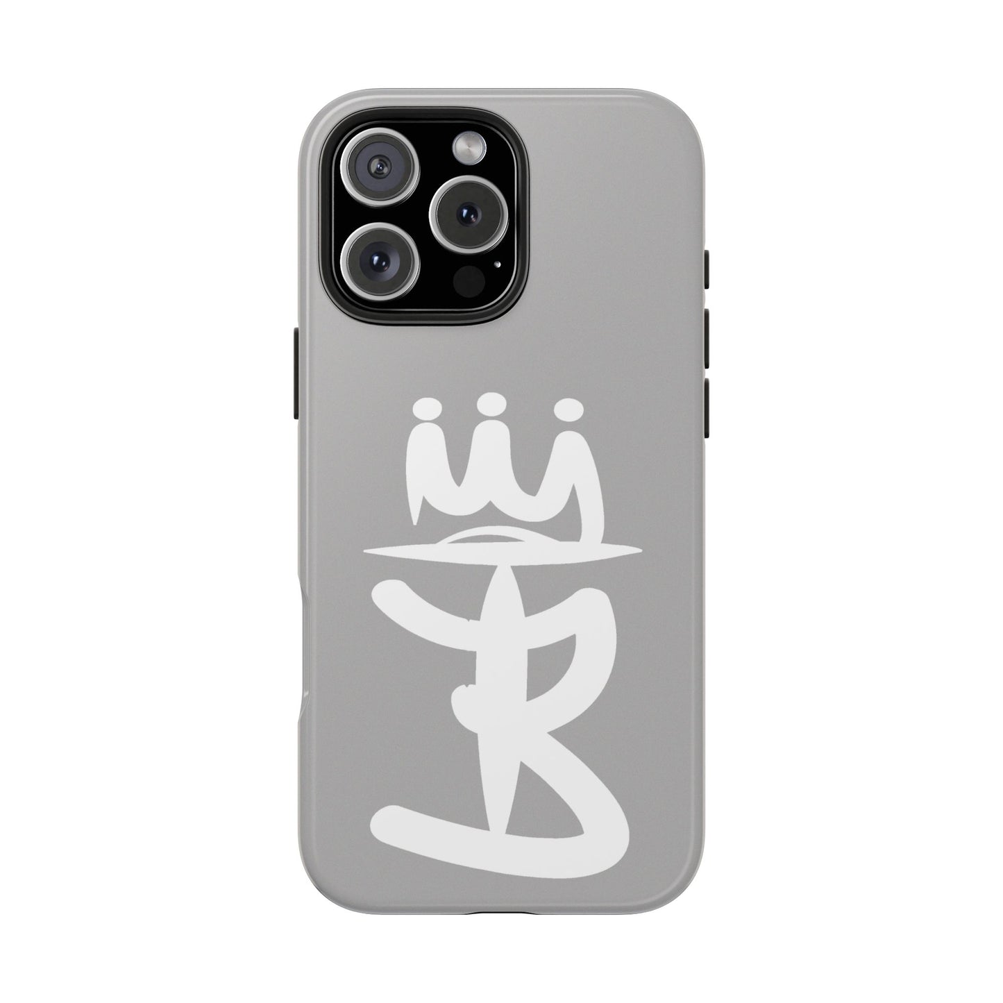 T3 Phone Case — Stylized Crown & Script Graphic Protective Cover