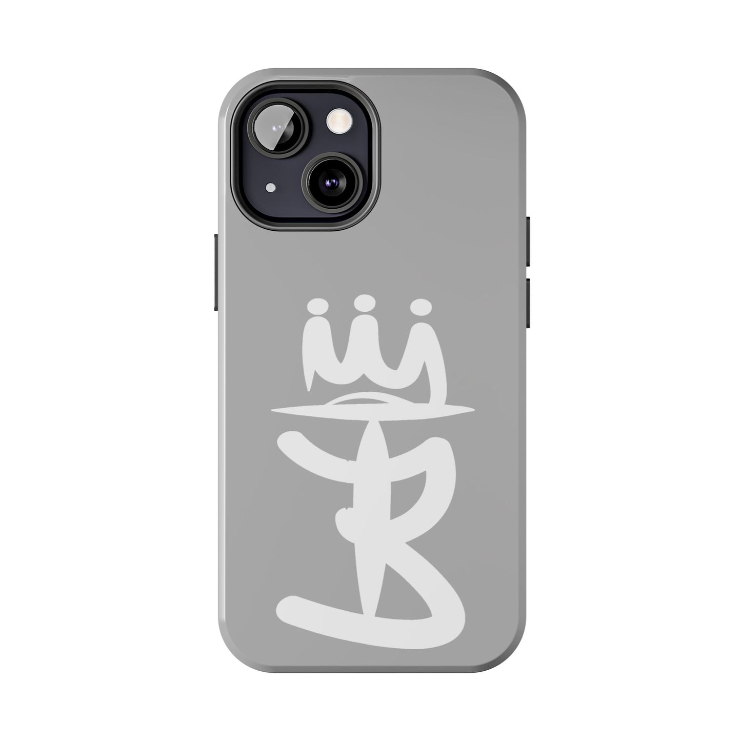T3 Phone Case — Stylized Crown & Script Graphic Protective Cover