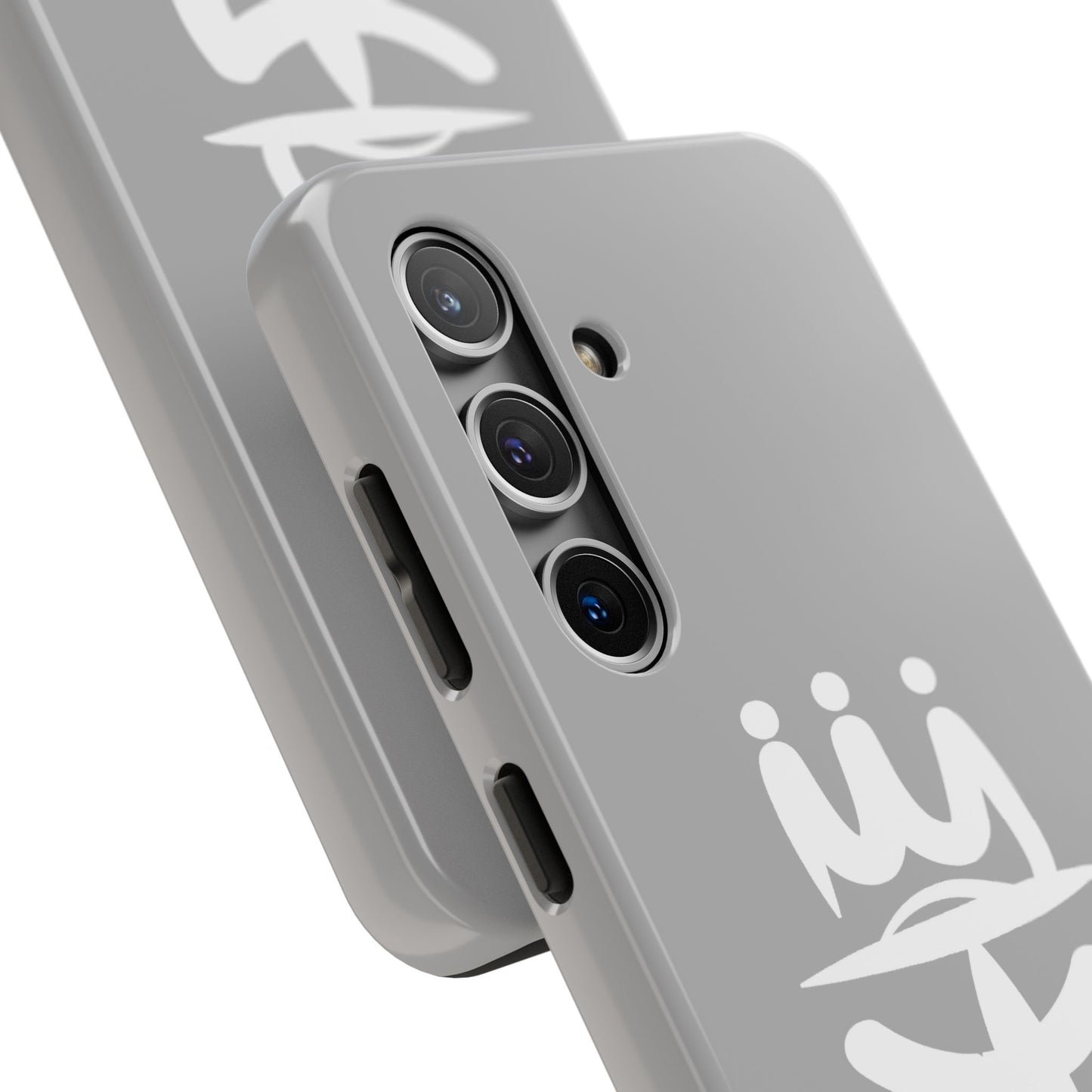 T3 Phone Case — Stylized Crown & Script Graphic Protective Cover