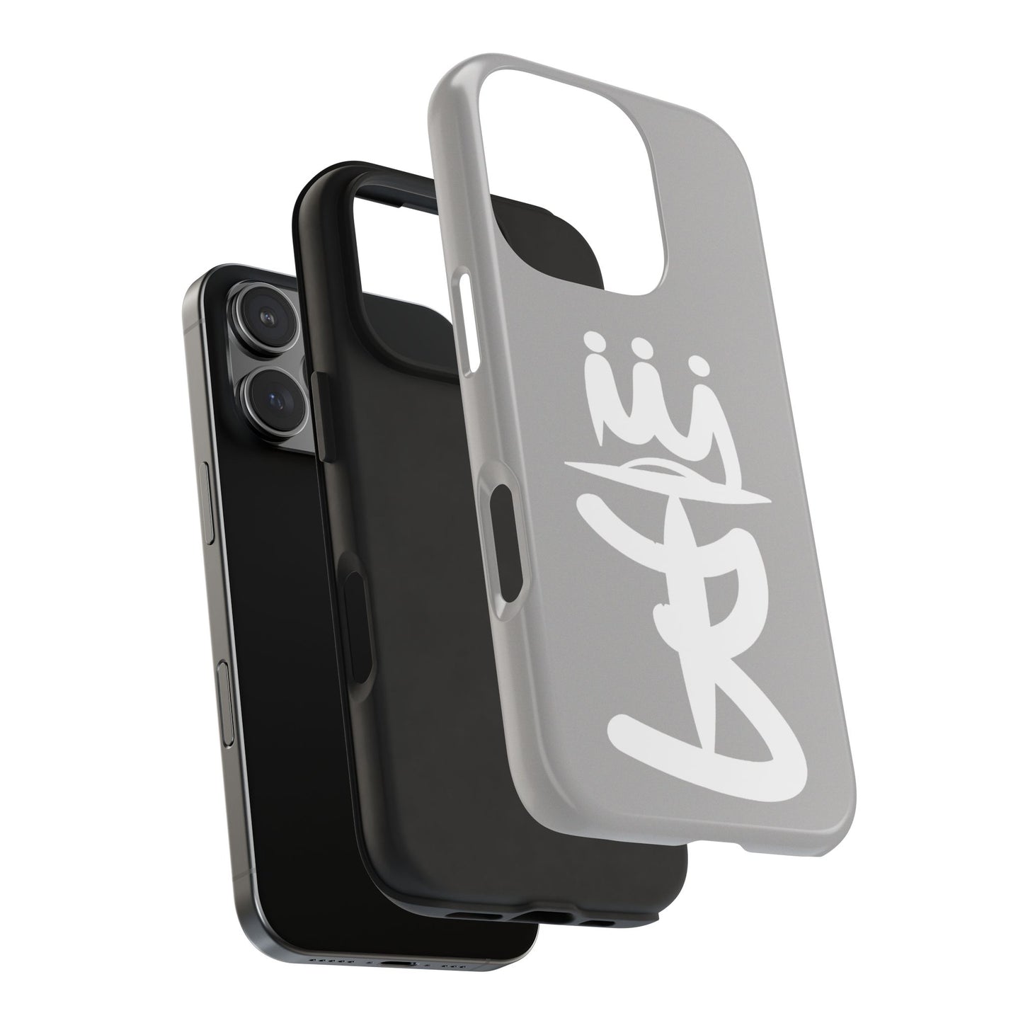 T3 Phone Case — Stylized Crown & Script Graphic Protective Cover