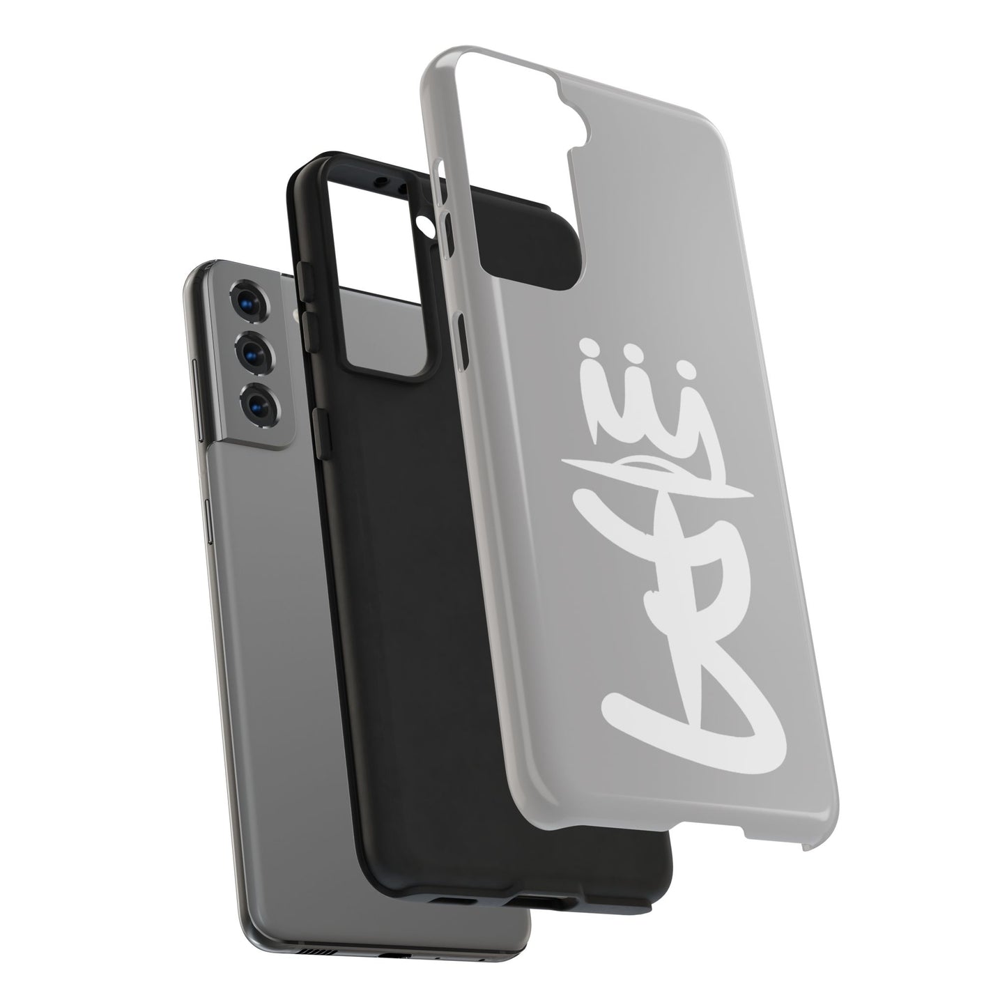 T3 Phone Case — Stylized Crown & Script Graphic Protective Cover