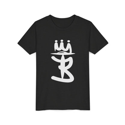Kids Crowned Script Tee — Youth Short Sleeve T‑Shirt