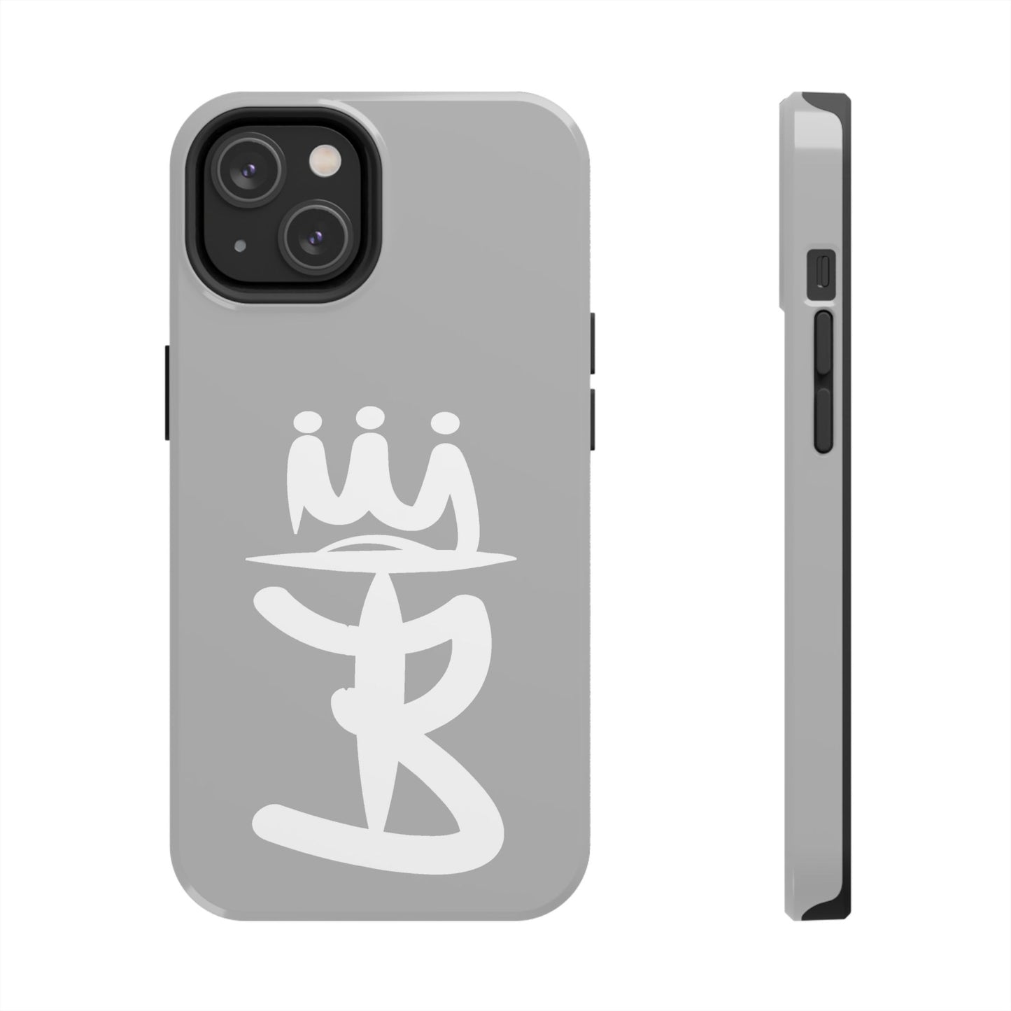 T3 Phone Case — Stylized Crown & Script Graphic Protective Cover