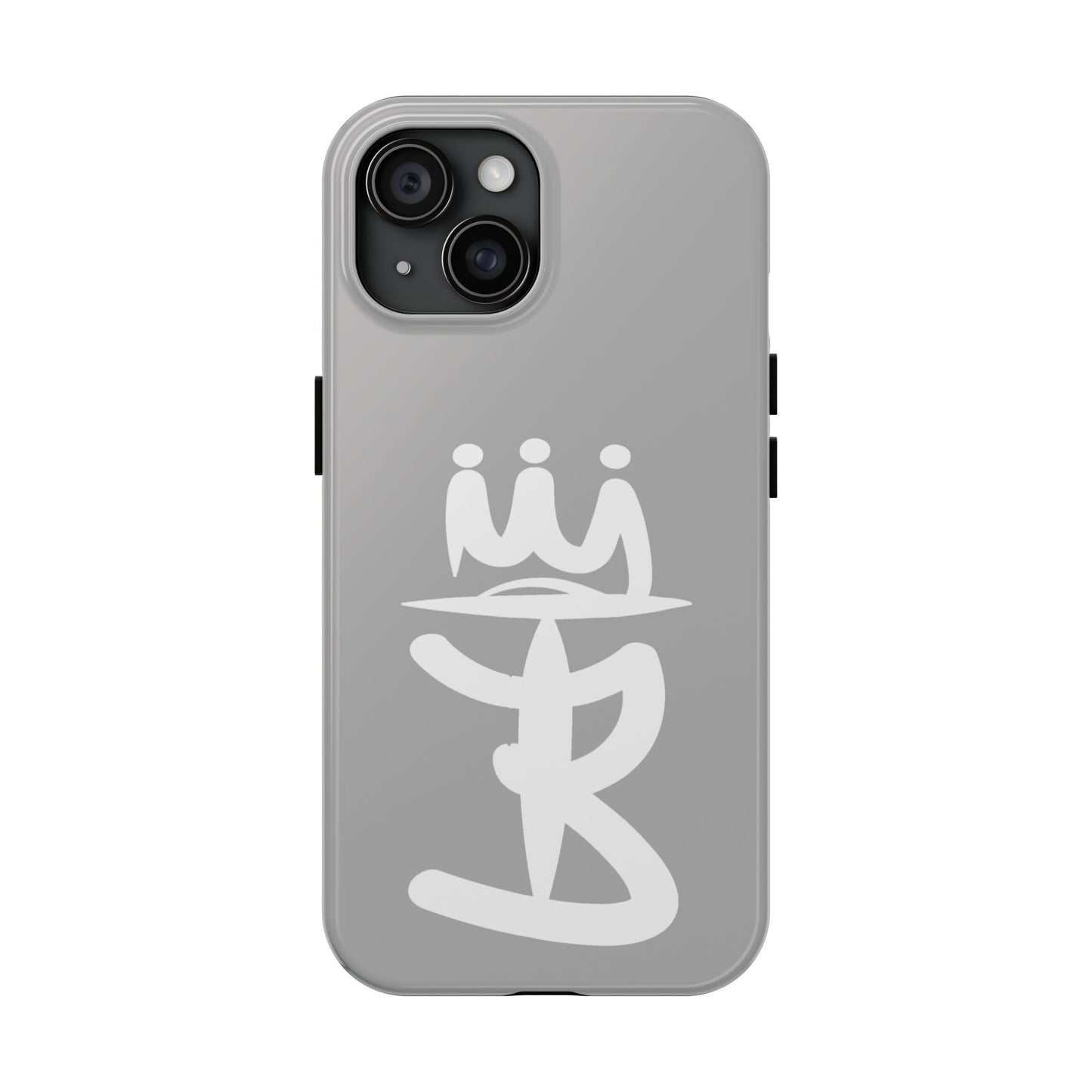 T3 Phone Case — Stylized Crown & Script Graphic Protective Cover