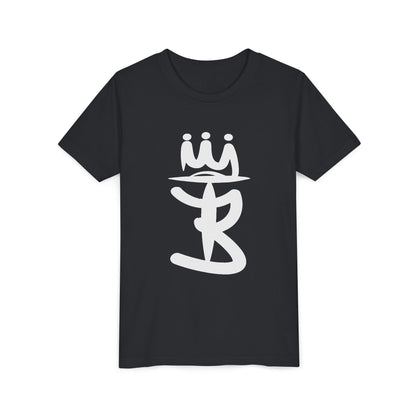Kids Crowned Script Tee — Youth Short Sleeve T‑Shirt
