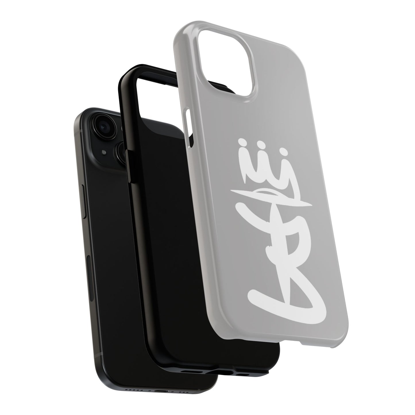 T3 Phone Case — Stylized Crown & Script Graphic Protective Cover