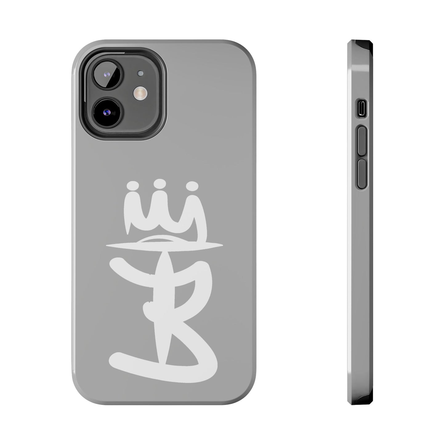 T3 Phone Case — Stylized Crown & Script Graphic Protective Cover