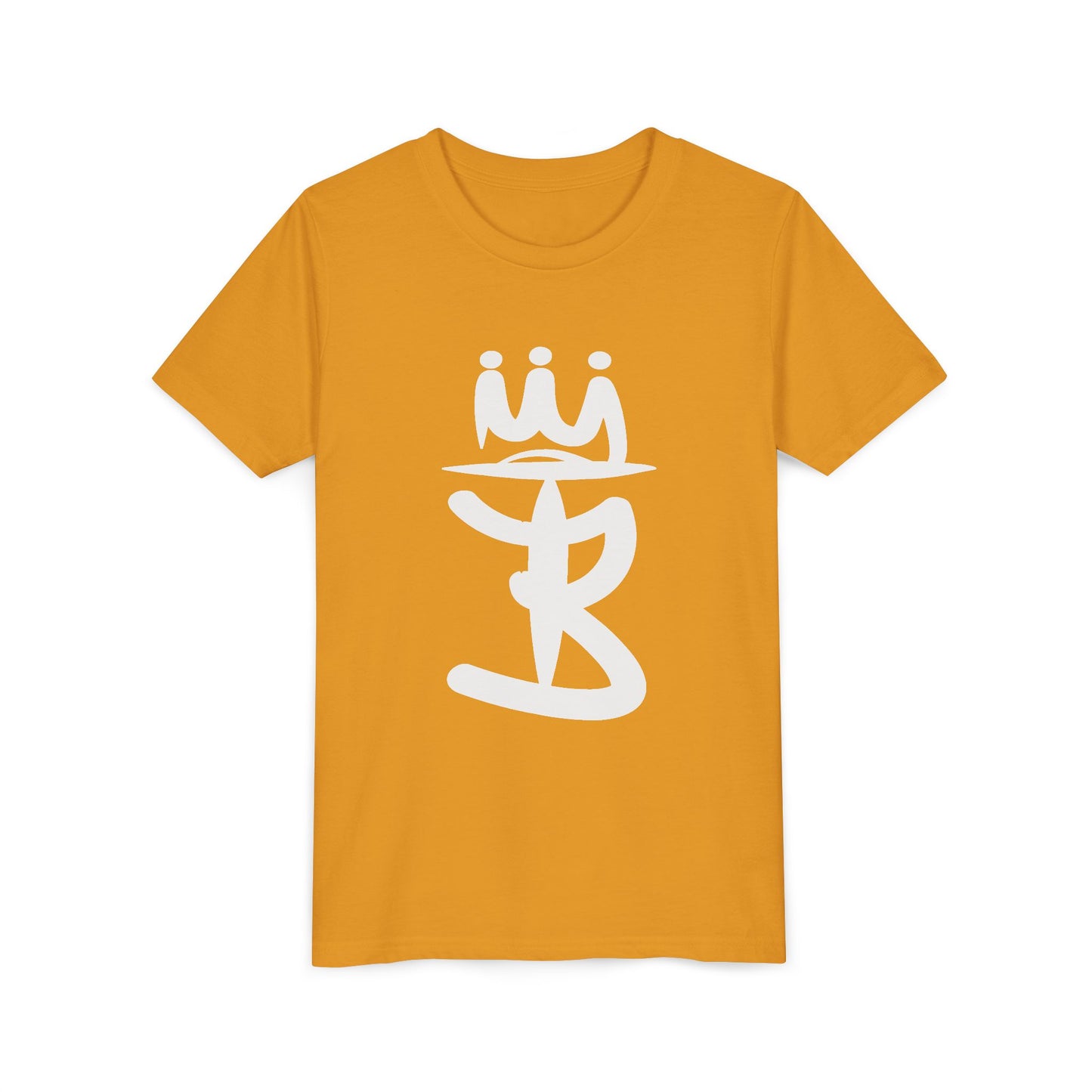 Kids Crowned Script Tee — Youth Short Sleeve T‑Shirt