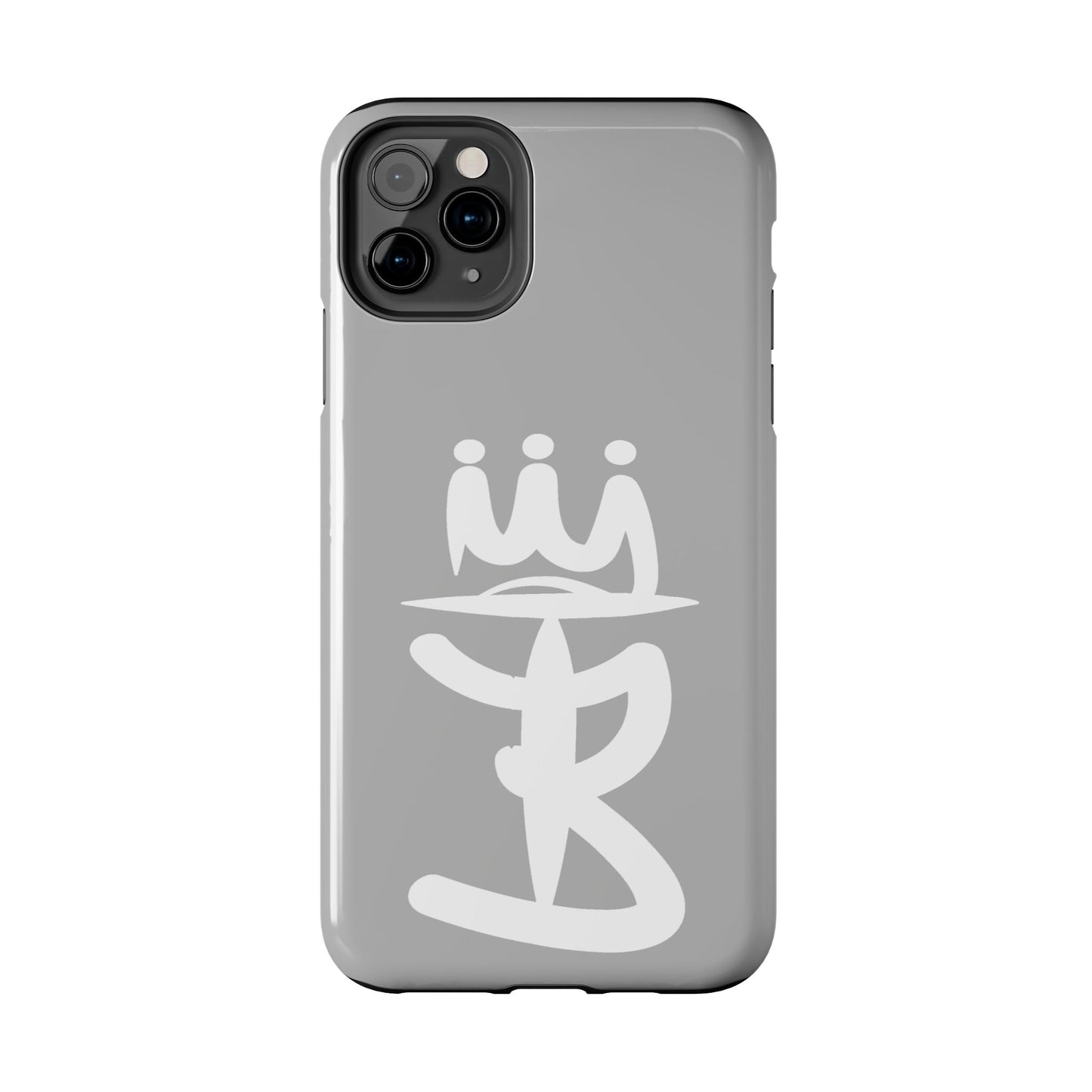 T3 Phone Case — Stylized Crown & Script Graphic Protective Cover