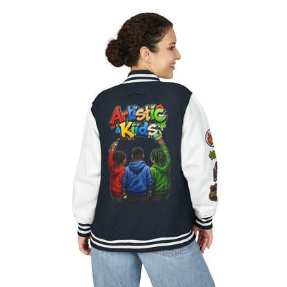 Artistic Kids Letterman Jacket - Colorful Kids Art Club Varsity Jacket