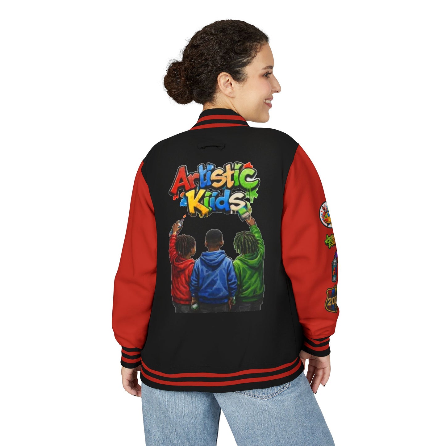 Artistic Kids Letterman Jacket - Colorful Kids Art Club Varsity Jacket