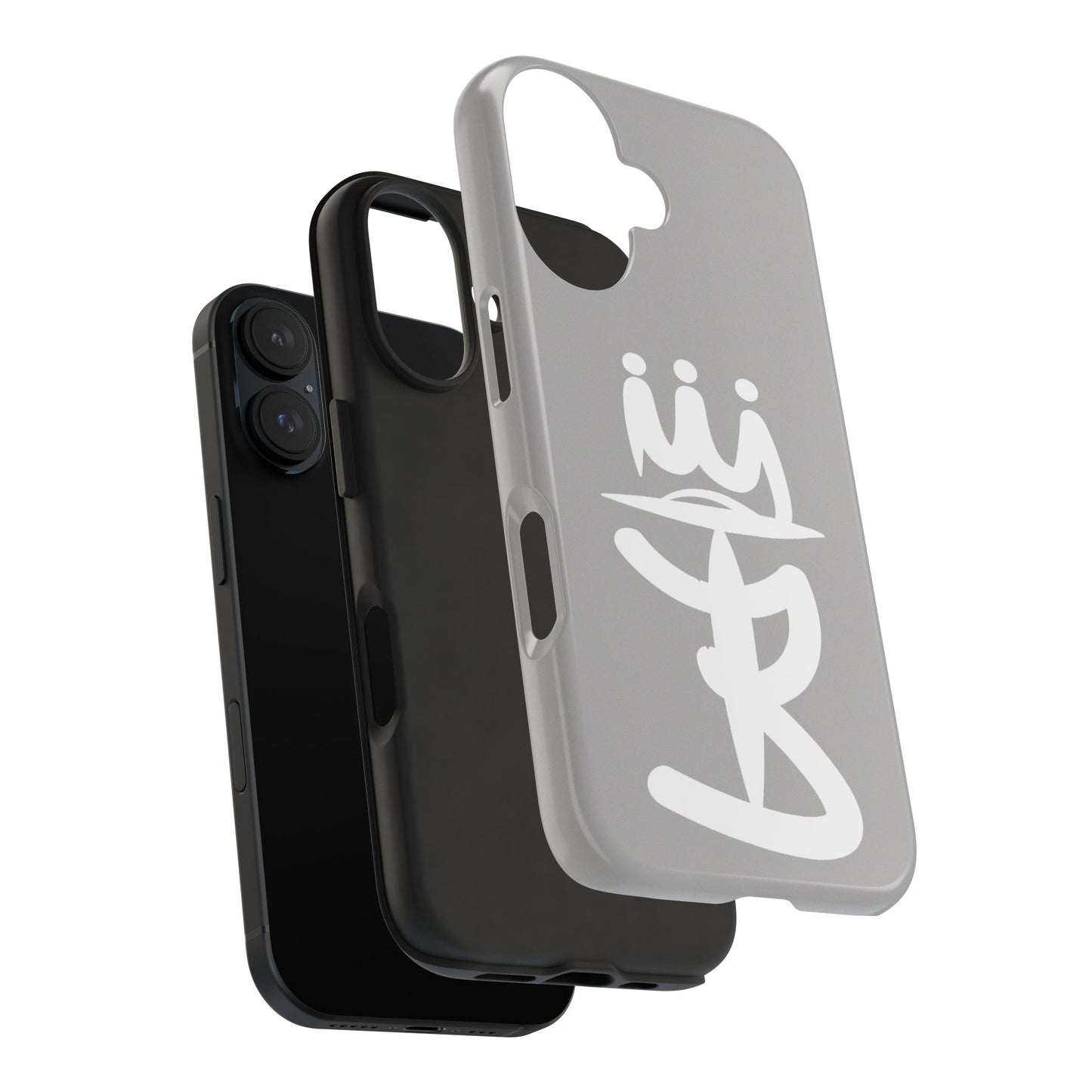 T3 Phone Case — Stylized Crown & Script Graphic Protective Cover