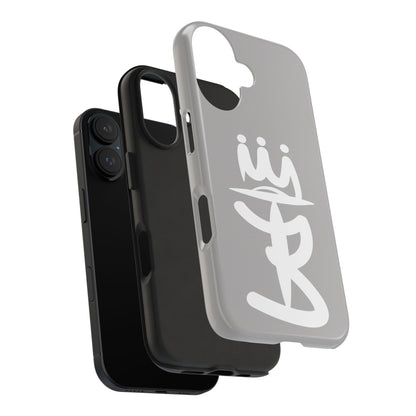 T3 Phone Case — Stylized Crown & Script Graphic Protective Cover