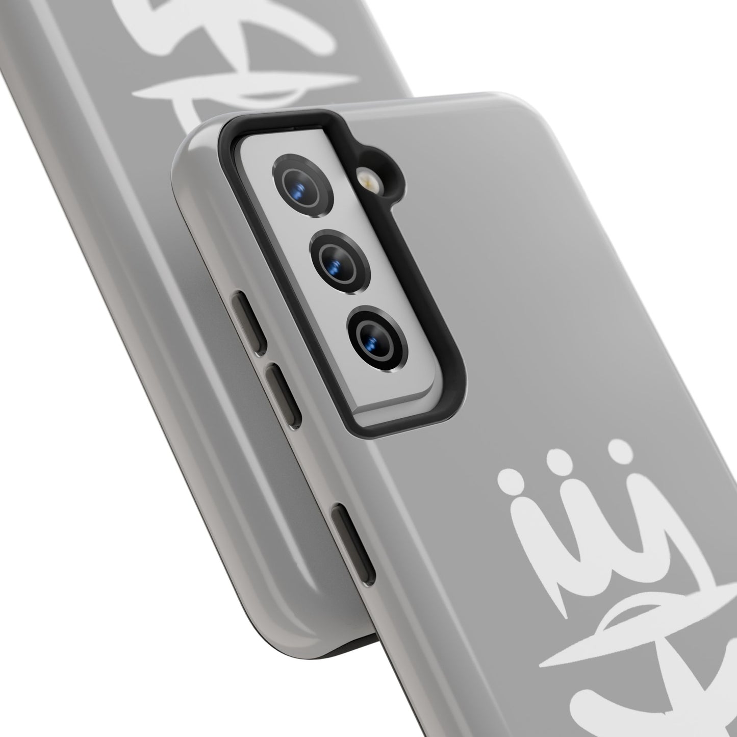 T3 Phone Case — Stylized Crown & Script Graphic Protective Cover