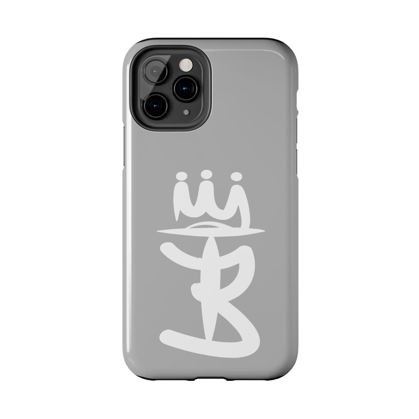 T3 Phone Case — Stylized Crown & Script Graphic Protective Cover