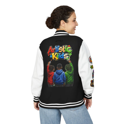 Artistic Kids Letterman Jacket - Colorful Kids Art Club Varsity Jacket