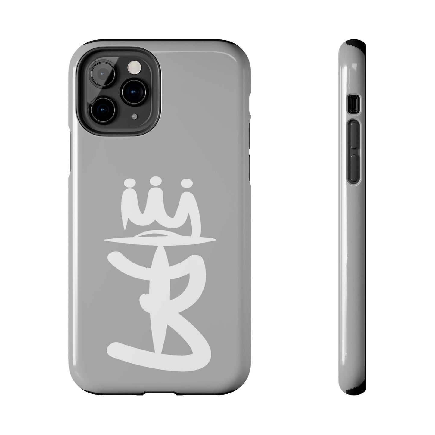 T3 Phone Case — Stylized Crown & Script Graphic Protective Cover