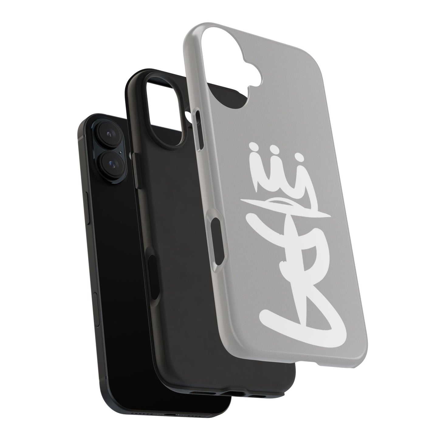 T3 Phone Case — Stylized Crown & Script Graphic Protective Cover