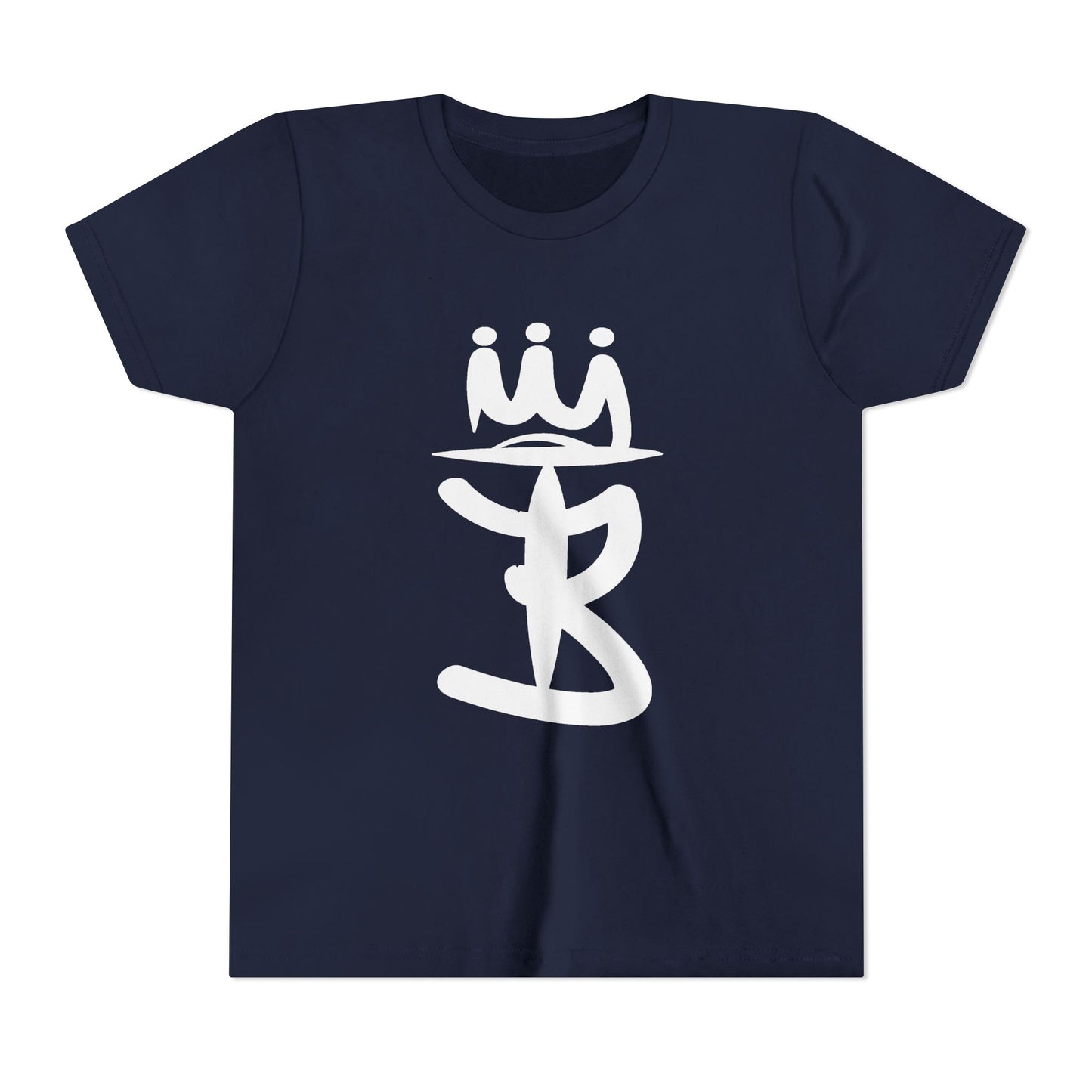 Kids Crowned Script Tee — Youth Short Sleeve T‑Shirt