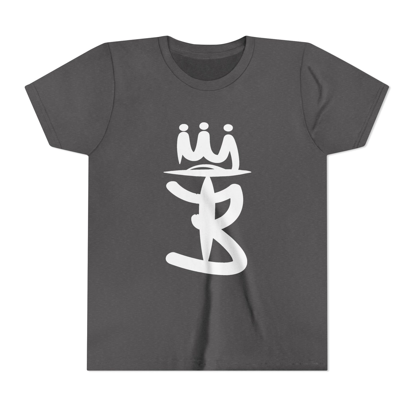 Kids Crowned Script Tee — Youth Short Sleeve T‑Shirt