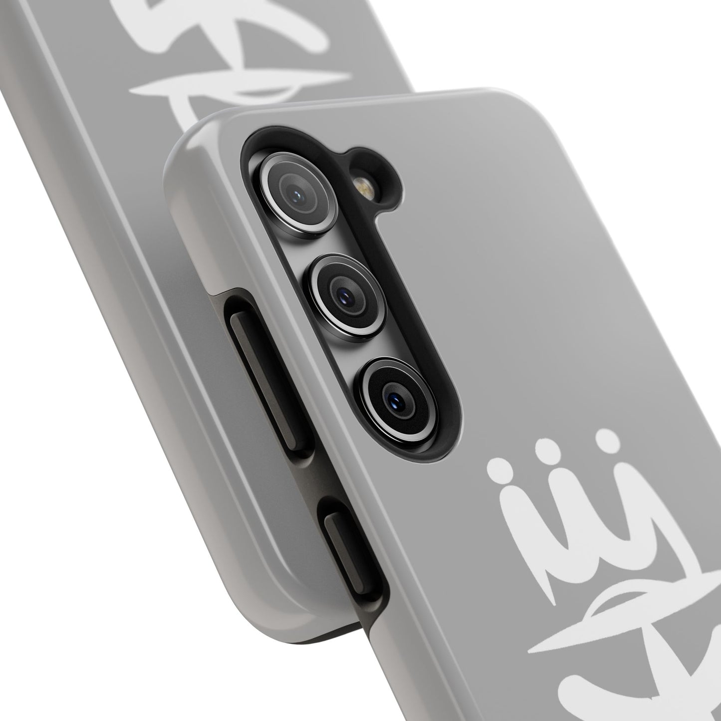 T3 Phone Case — Stylized Crown & Script Graphic Protective Cover
