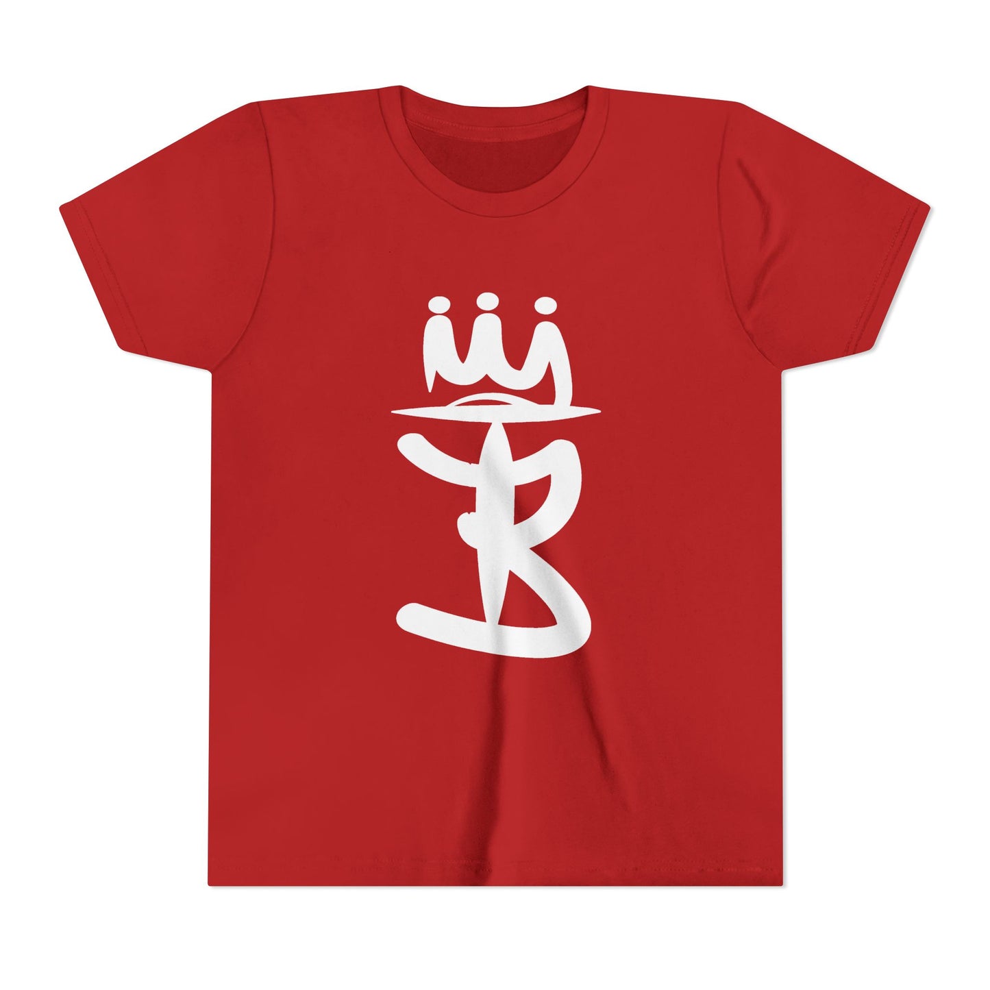 Kids Crowned Script Tee — Youth Short Sleeve T‑Shirt