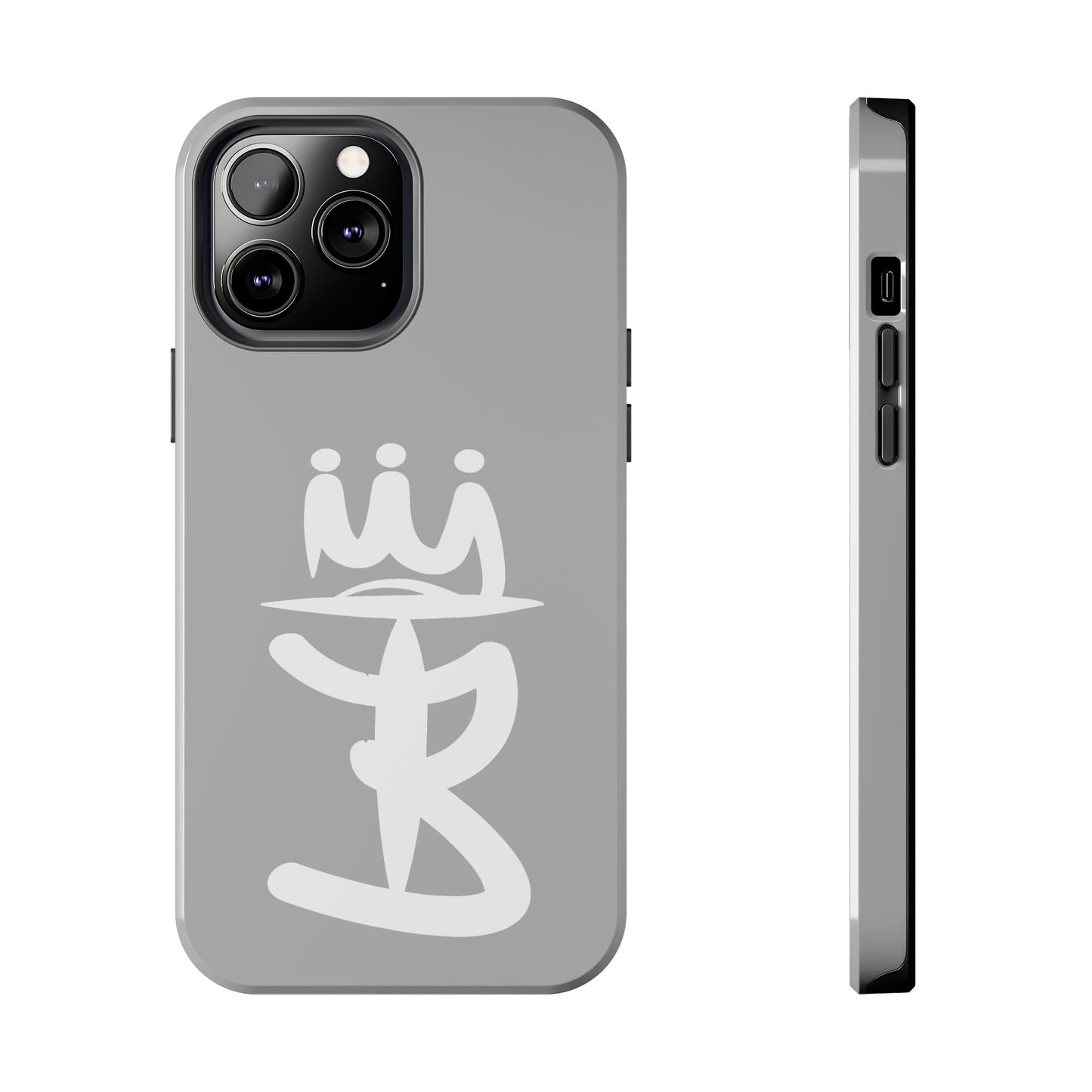 T3 Phone Case — Stylized Crown & Script Graphic Protective Cover