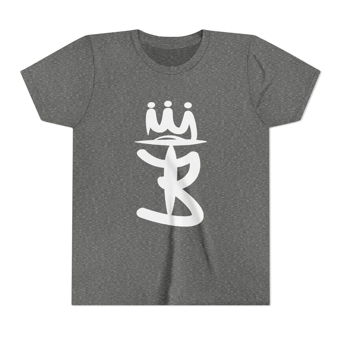 Kids Crowned Script Tee — Youth Short Sleeve T‑Shirt