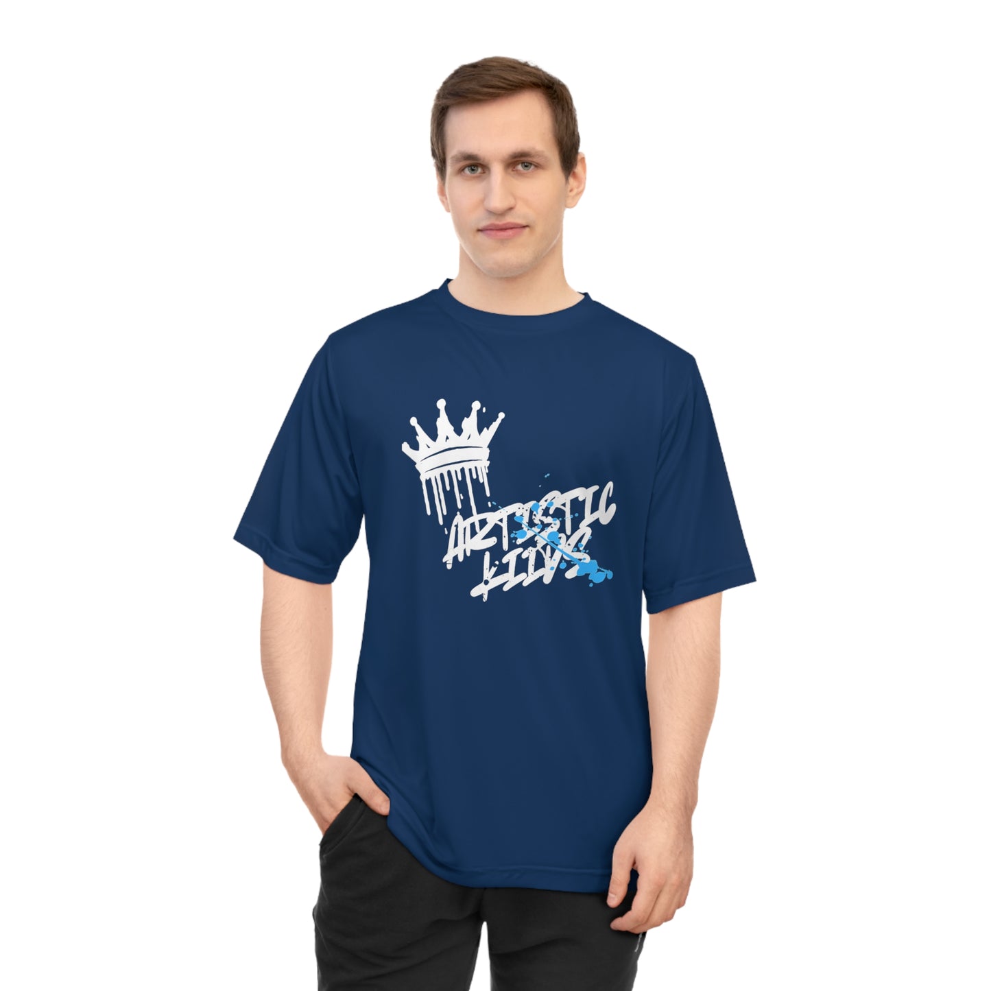 Performance Tee — Artistic King Drip Graphic