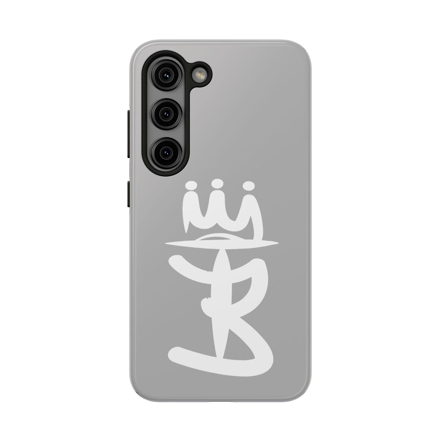 T3 Phone Case — Stylized Crown & Script Graphic Protective Cover
