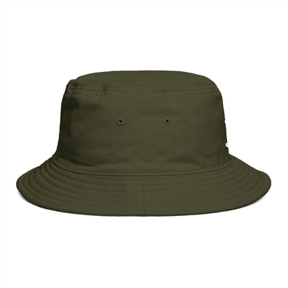 Brown Bucket Hat with White Crown 'B' Logo — Streetwear Casual Sun Hat