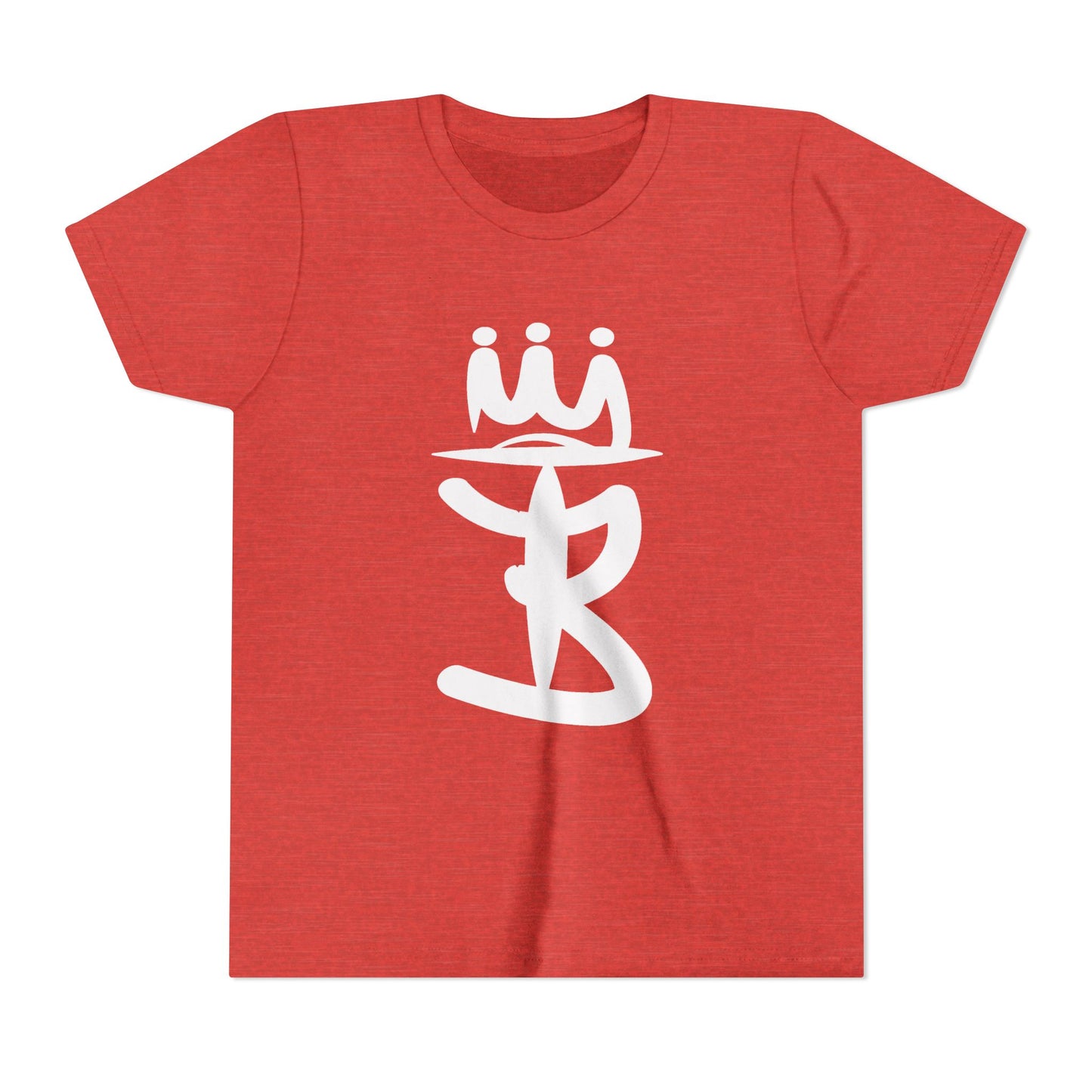 Kids Crowned Script Tee — Youth Short Sleeve T‑Shirt
