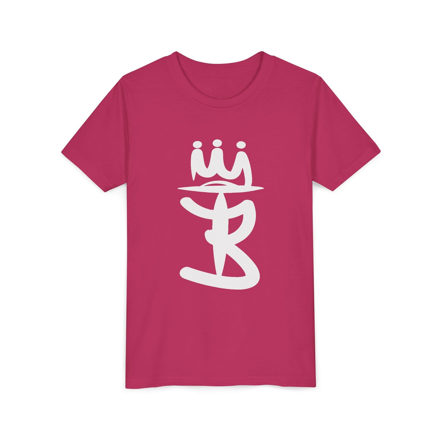 Kids Crowned Script Tee — Youth Short Sleeve T‑Shirt