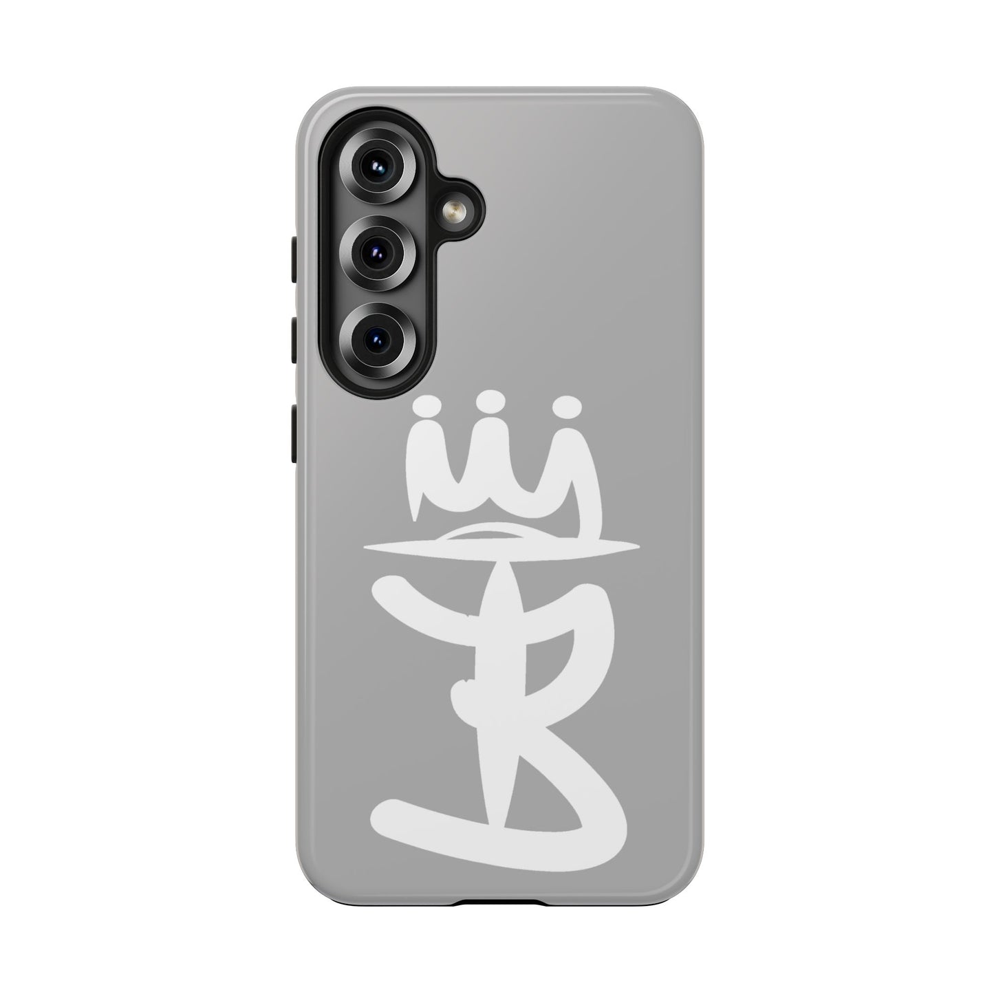 T3 Phone Case — Stylized Crown & Script Graphic Protective Cover
