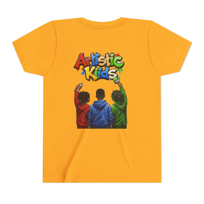 Artistic Kids Youth Tee — Colorful ‘Artistic Kids’ Graphic Shirt for Creative Children