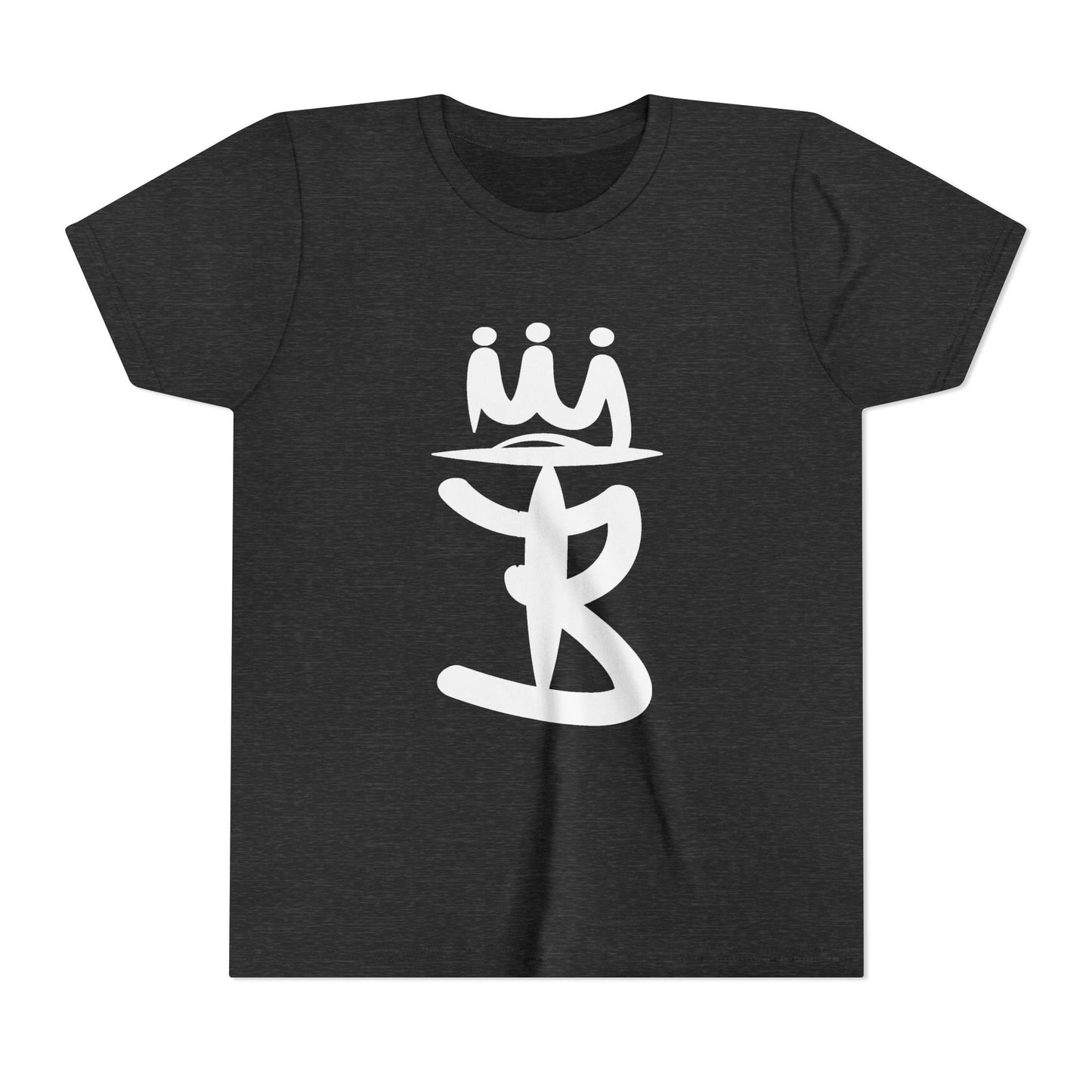 Kids Crowned Script Tee — Youth Short Sleeve T‑Shirt