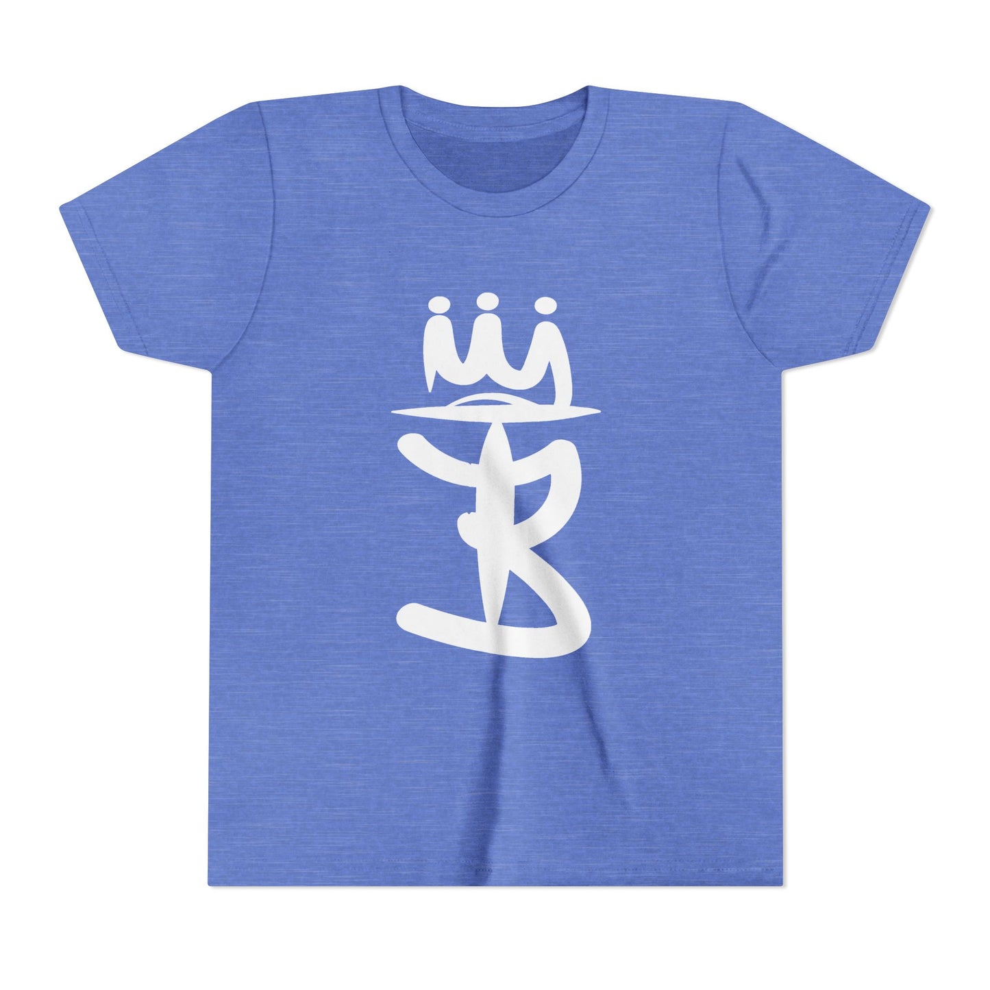 Kids Crowned Script Tee — Youth Short Sleeve T‑Shirt