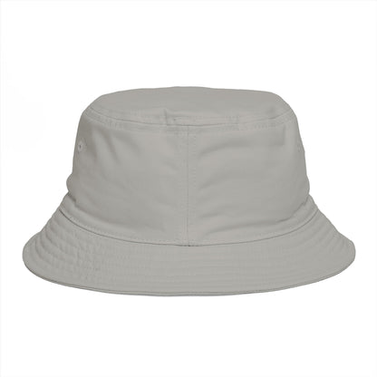 Brown Bucket Hat with White Crown 'B' Logo — Streetwear Casual Sun Hat