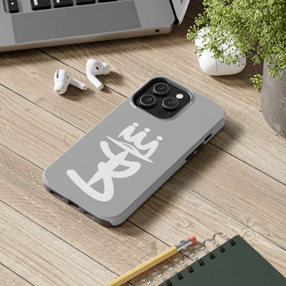 T3 Phone Case — Stylized Crown & Script Graphic Protective Cover