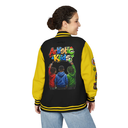 Artistic Kids Letterman Jacket - Colorful Kids Art Club Varsity Jacket