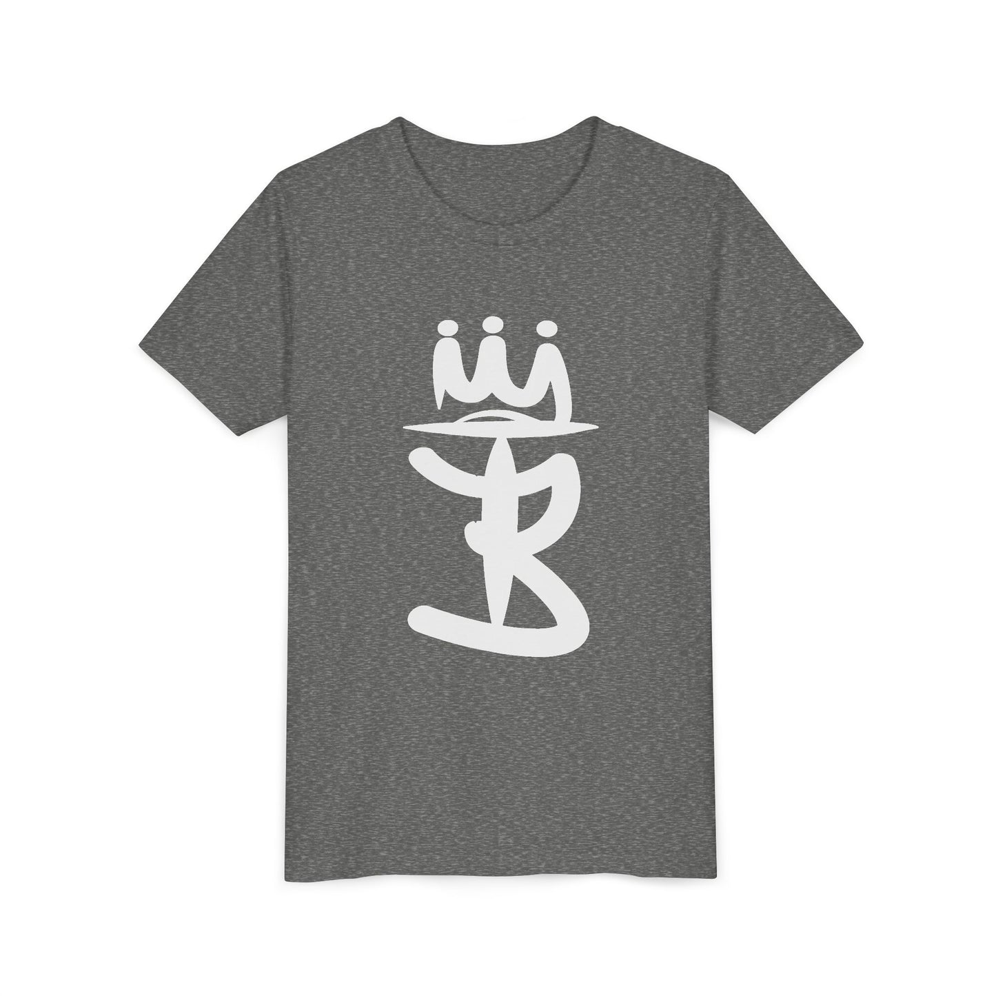 Kids Crowned Script Tee — Youth Short Sleeve T‑Shirt
