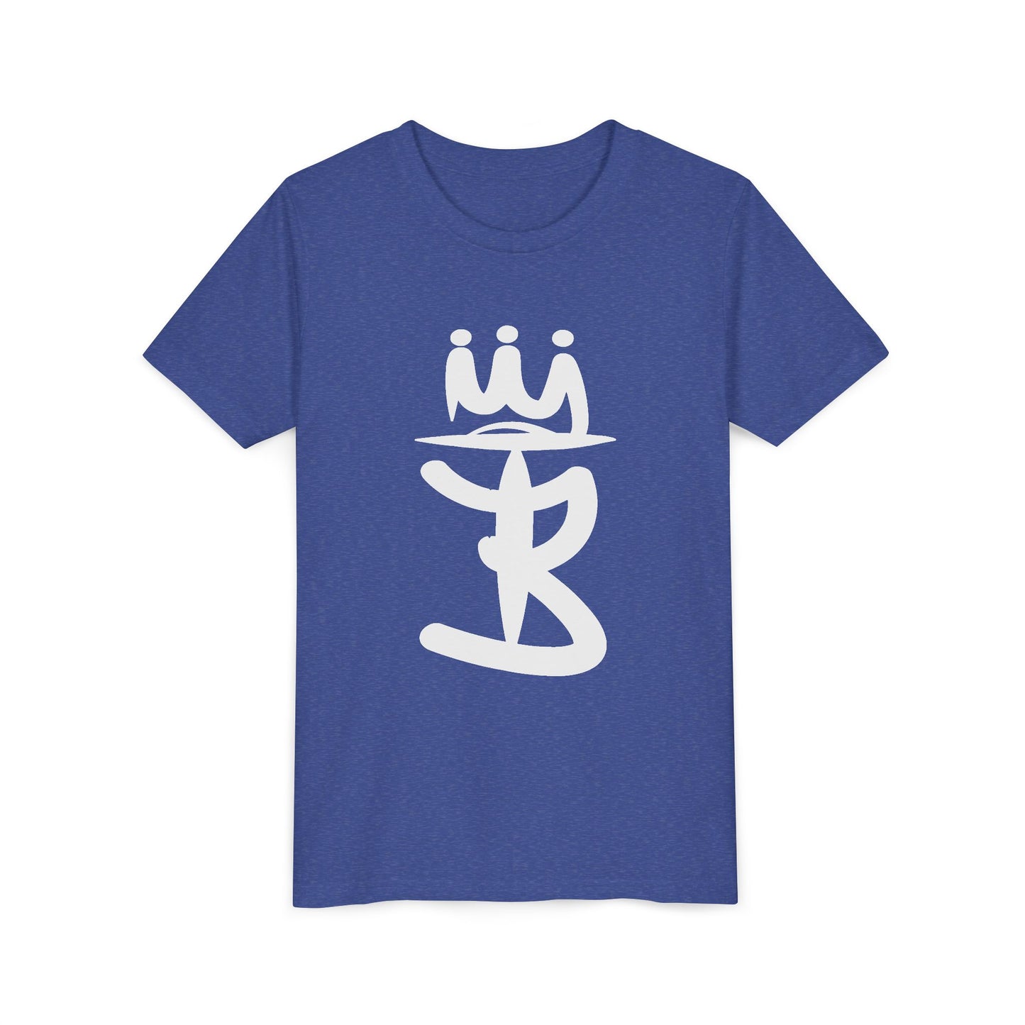 Kids Crowned Script Tee — Youth Short Sleeve T‑Shirt
