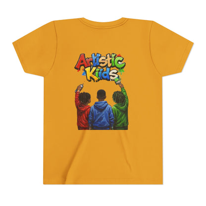 Artistic Kids Youth Tee — Colorful ‘Artistic Kids’ Graphic Shirt for Creative Children