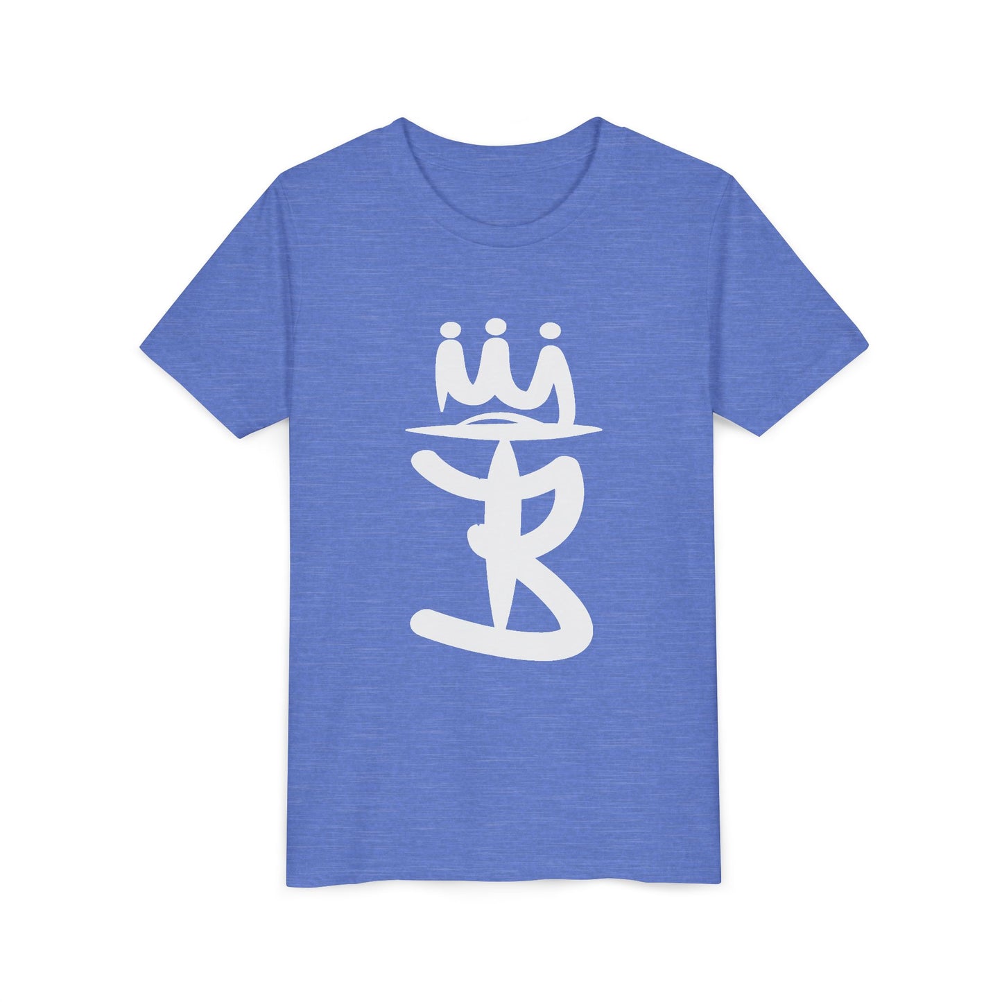 Kids Crowned Script Tee — Youth Short Sleeve T‑Shirt