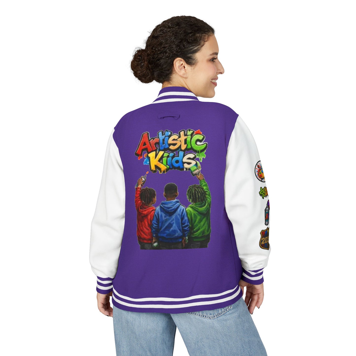Artistic Kids Letterman Jacket - Colorful Kids Art Club Varsity Jacket
