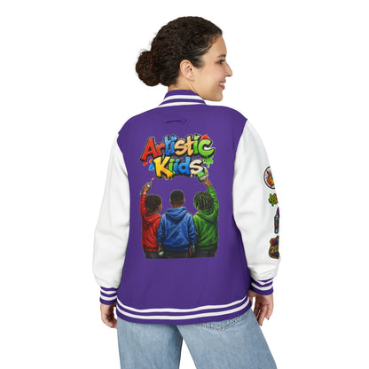 Artistic Kids Letterman Jacket - Colorful Kids Art Club Varsity Jacket