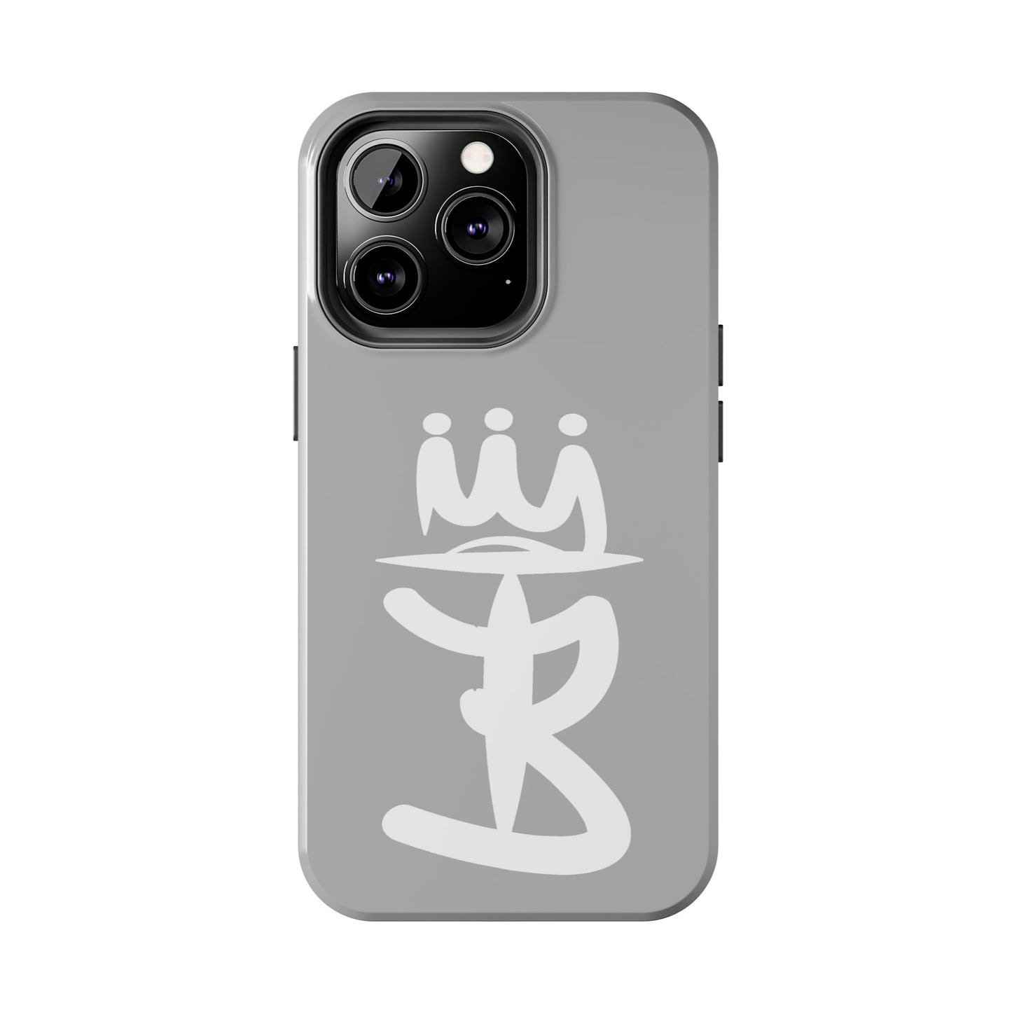 T3 Phone Case — Stylized Crown & Script Graphic Protective Cover