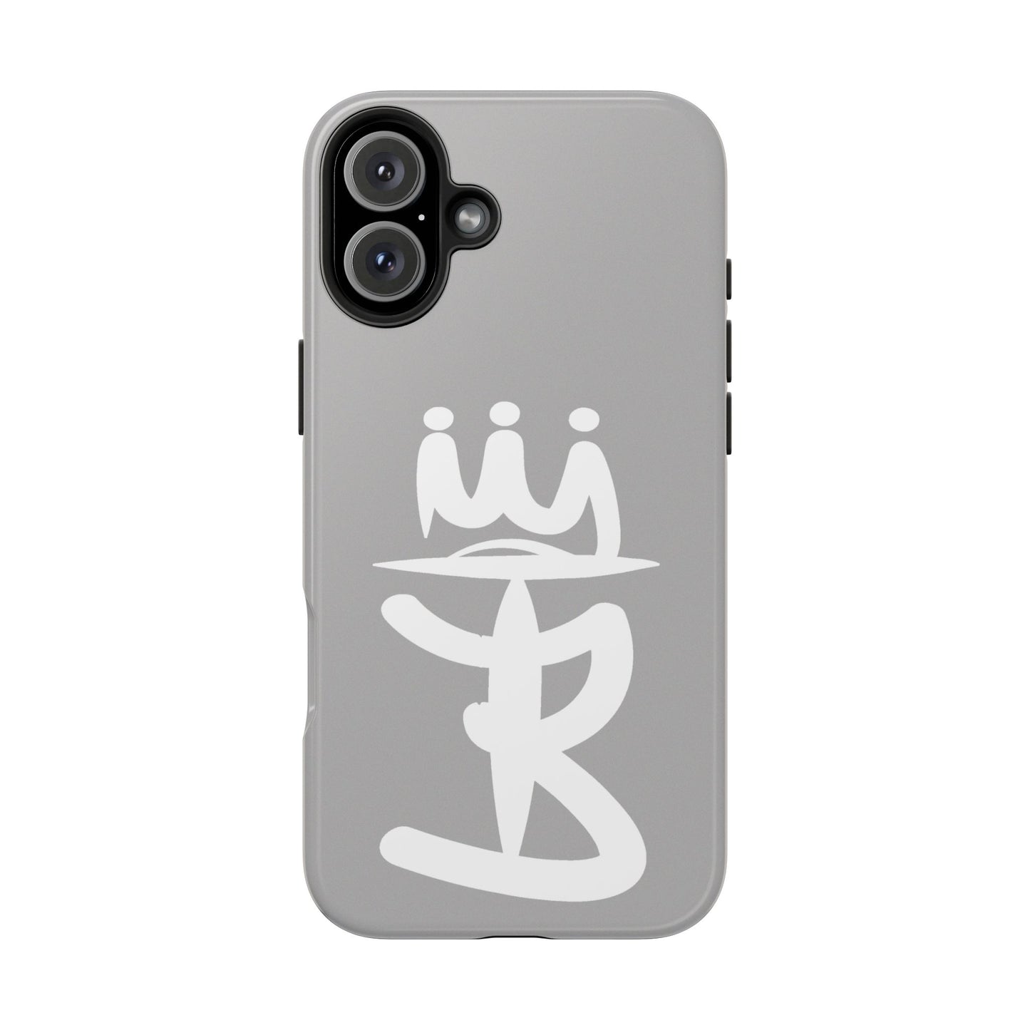 T3 Phone Case — Stylized Crown & Script Graphic Protective Cover