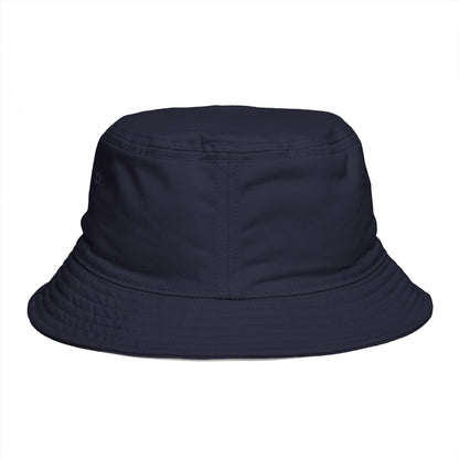 Brown Bucket Hat with White Crown 'B' Logo — Streetwear Casual Sun Hat